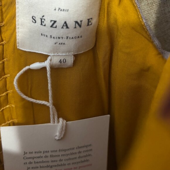 SEZANE LONG SLEEVE MINI DRESS- SIZE 40 - Picture 3 of 3